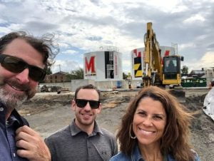 Scott Plank with team at the construction site of The Hall CP