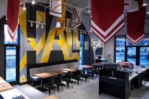 Interior shot of the hall cp cafe and eating area