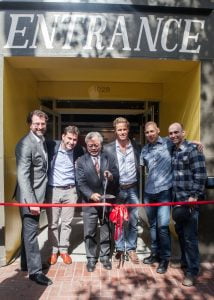 Scott Plank and his team at the ribbon cutting of The Hall SF.