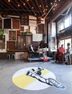 Inside The Hall SF located on Market Street in San Francisco's Tenderloin district.